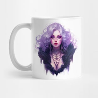 Bejeweled Purple Woman Mug